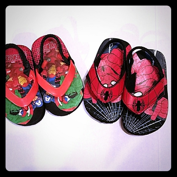Other - 2 NWOT Flip Flops Spiderman and Avengers Other - 2 NWOT Flip Flops Spiderman and Avengers